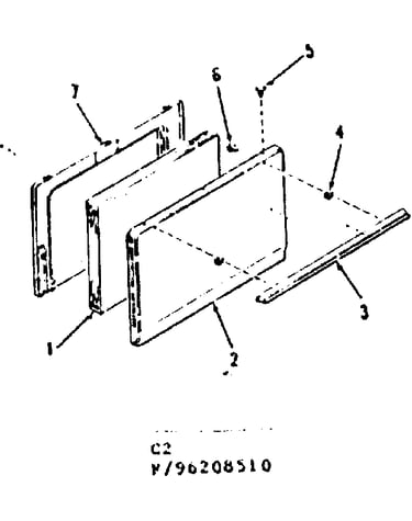 Oven door section