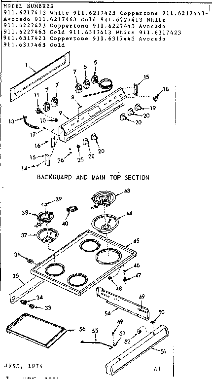 BACKGUARD & MAIN TOP SECTION