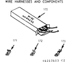 Kenmore 9116217463 wire harnesses & components diagram