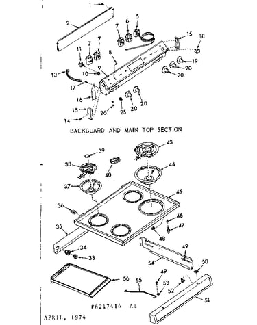 Backguard & main top section