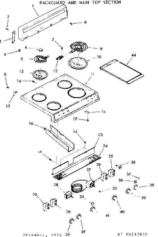 BACKGUARD AND MAIN TOP SECTION