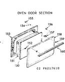 Oven door section