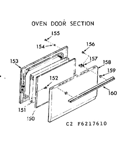 Oven door section