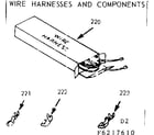 Kenmore 9116227660 wire harnesses and components diagram