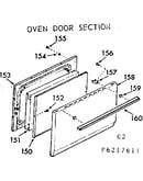 Oven door section
