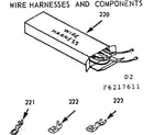 Kenmore 9116217611 wire harnesses and components diagram