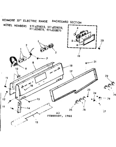 Backguard section