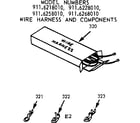 Kenmore 9116218010 wire harness and components diagram