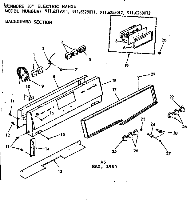 Backguard section
