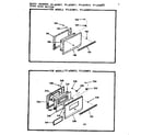 Kenmore 9116268012 oven door section diagram