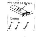 Kenmore 9116258012 wire harness and components diagram