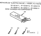 Kenmore 9116218111 wire harness and components diagram