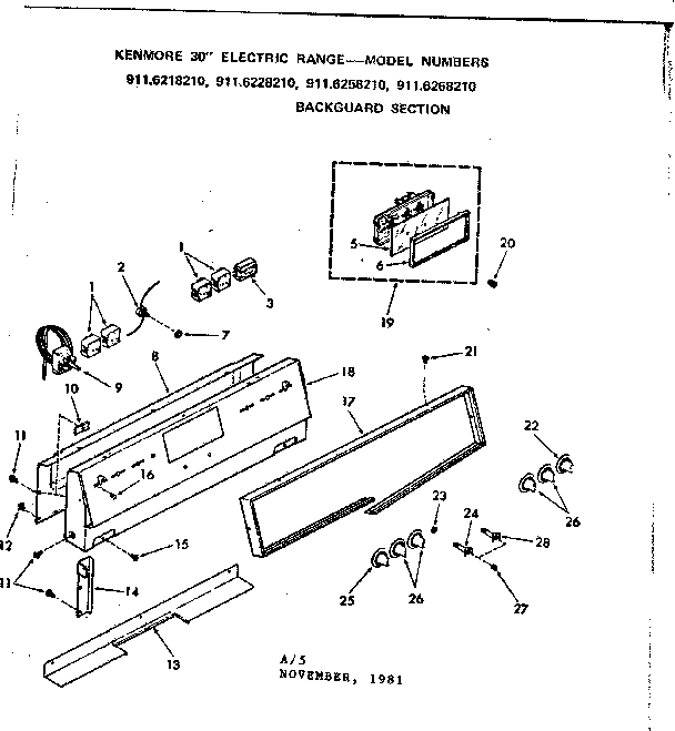 Backguard section