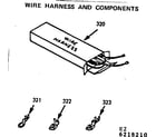 Kenmore 9116258210 wire harness and components diagram
