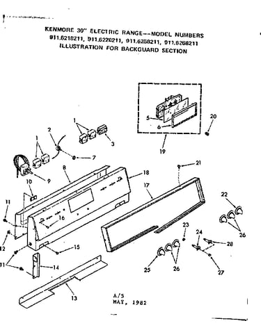 Backguard section