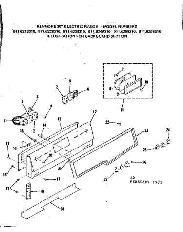 Backguard section