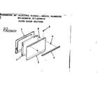 Kenmore 9116268410 oven door section diagram