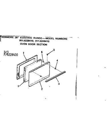 Oven door section