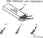 Kenmore 9116257414 wire harnesses and components diagram