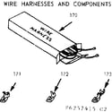 Kenmore 9116267445 wire harnesses and components diagram