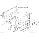 Kenmore 9116267640 backguard section diagram