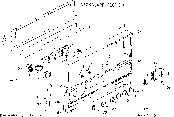 Backguard section