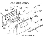 Kenmore 9116267640 oven door section diagram