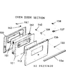Oven door section