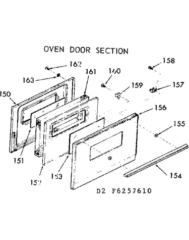 Oven door section