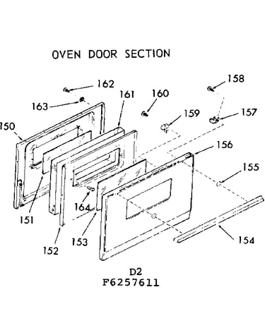 Oven door section