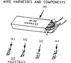 Kenmore 9116357611 wire harness and components diagram