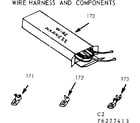 Kenmore 9116277463 wire harness and components diagram