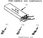 Kenmore 9116287414 wire harness and components diagram