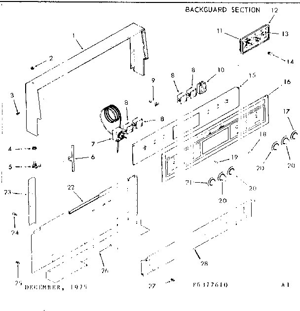 Backguard section