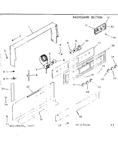 Backguard section