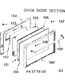 Oven door section