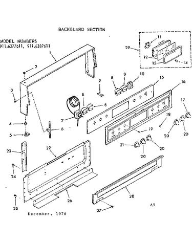 Backguard section