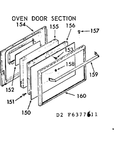 Oven door section