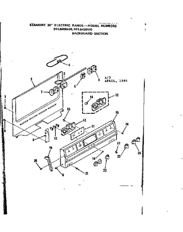 Backguard section