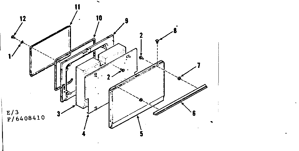 Oven door section