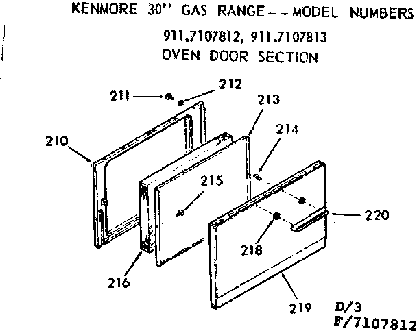 OVEN DOOR SECTION