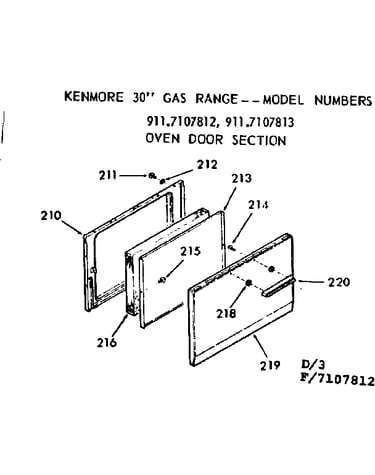 Oven door section