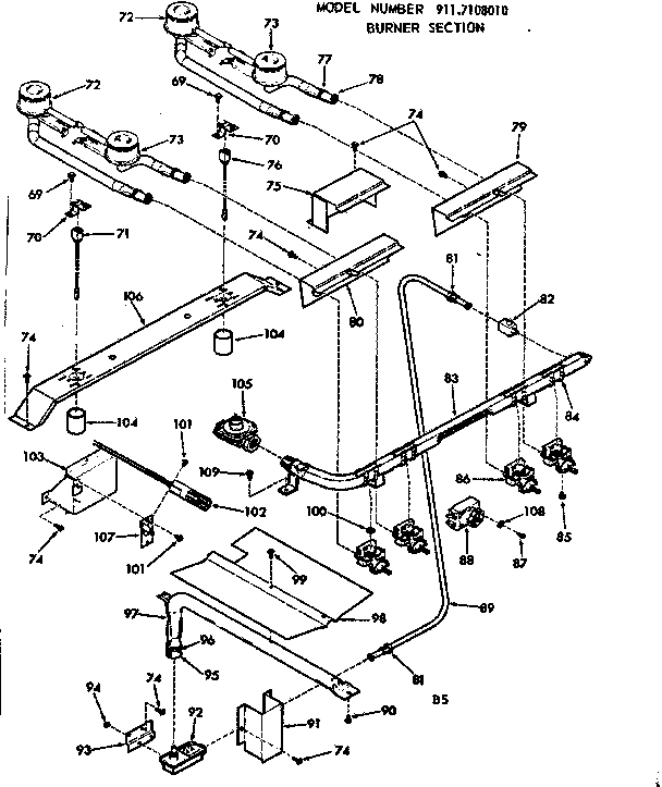Burner section