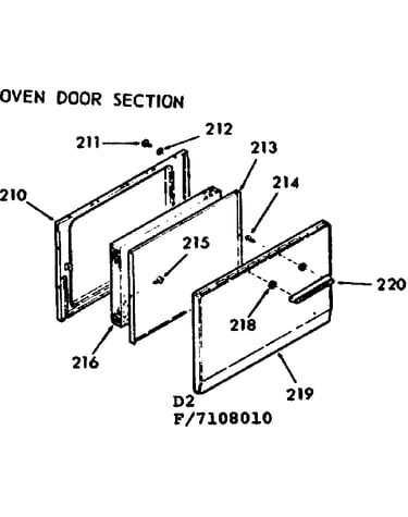Oven door section