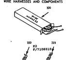 Kenmore 9117108010 wire harnesses and components diagram
