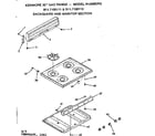 Kenmore 9117108113 backguard and maintop section diagram