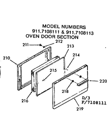Oven door section
