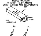 Kenmore 9117108113 wire harness and components diagram