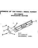 Backguard section