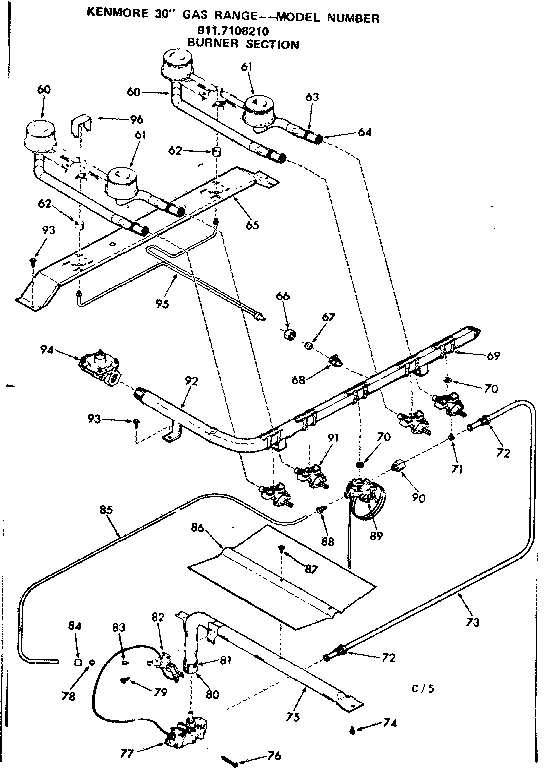 Burner section